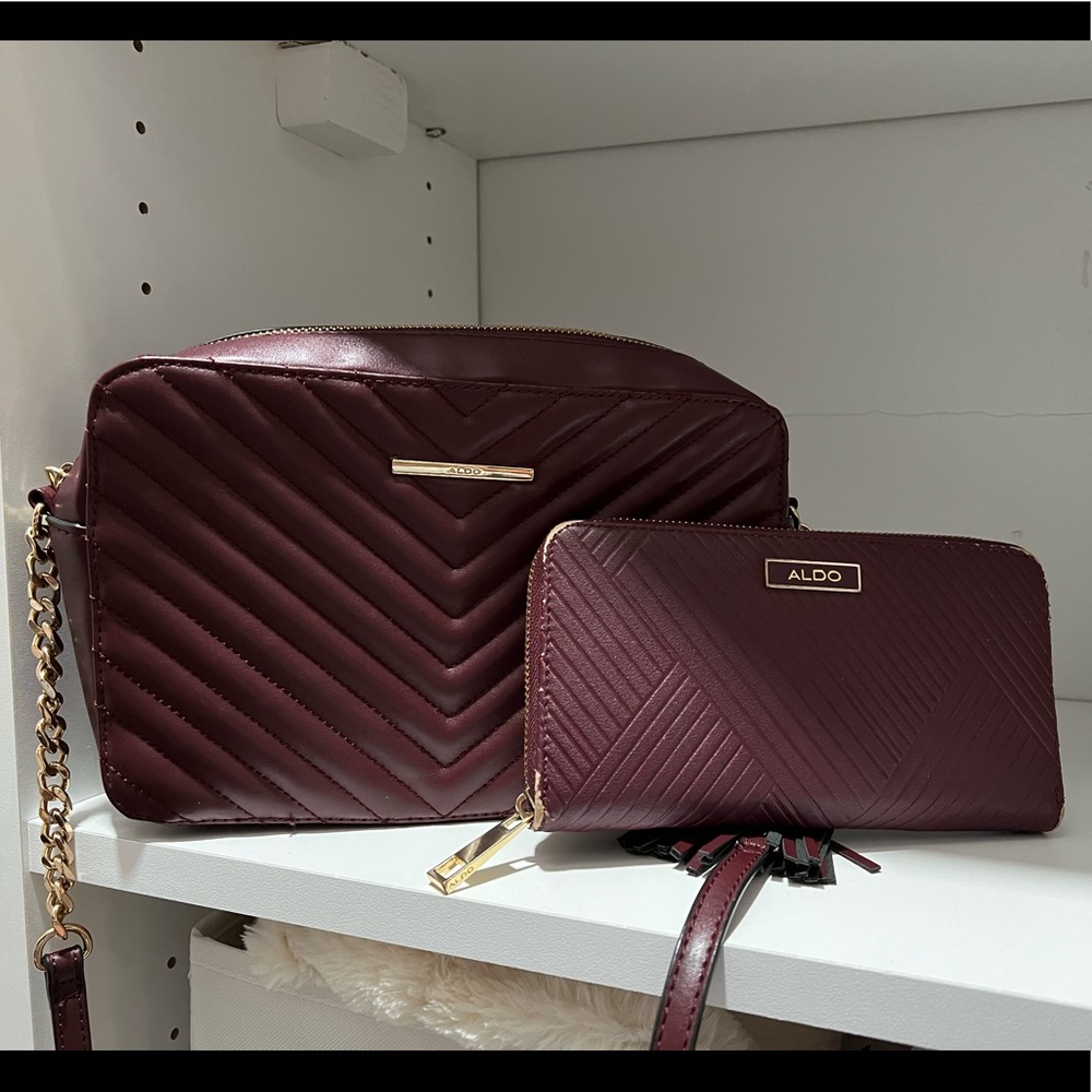 Sold.  ALDO crossbody purse and wallet